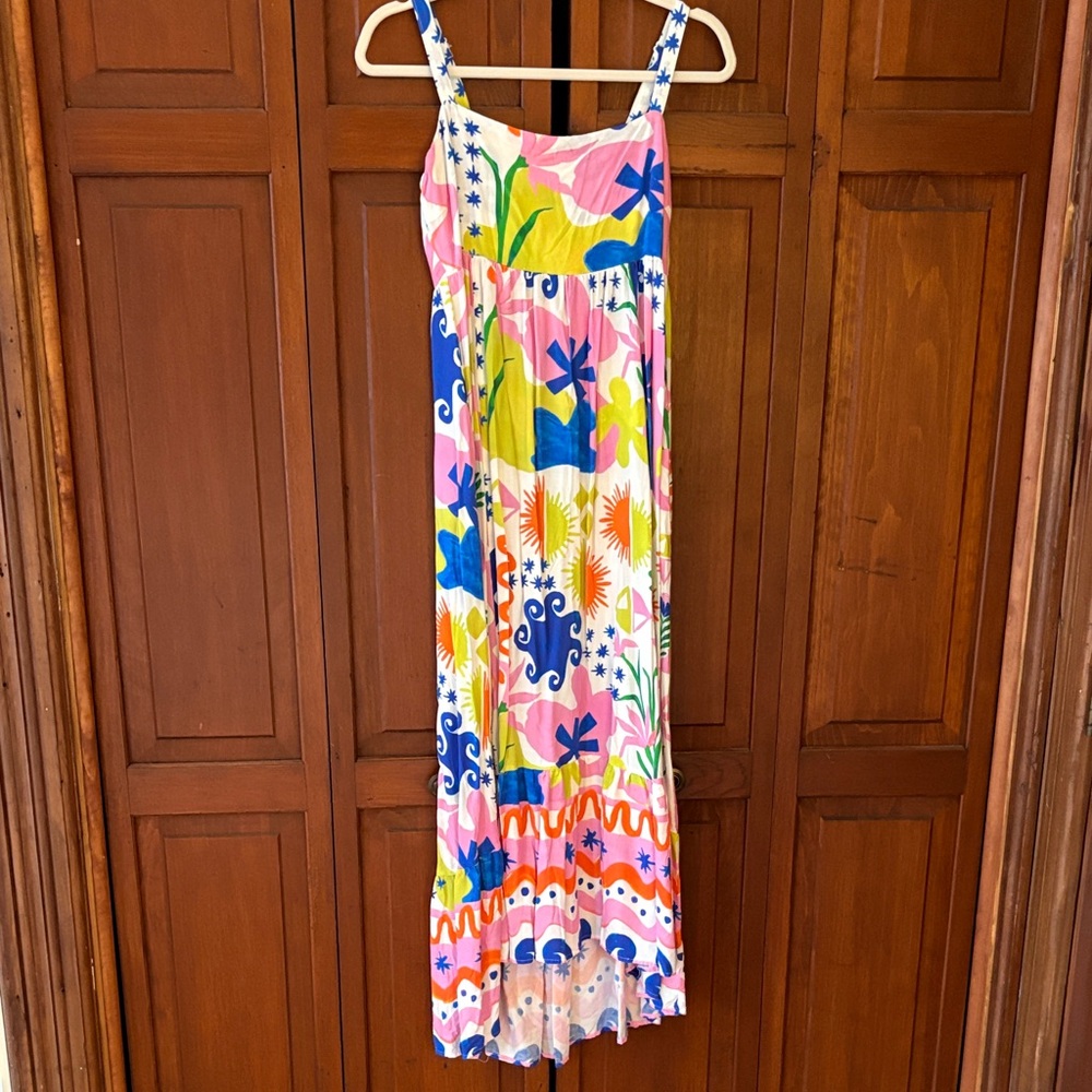 Colorful Sleeveless Maxi Dress